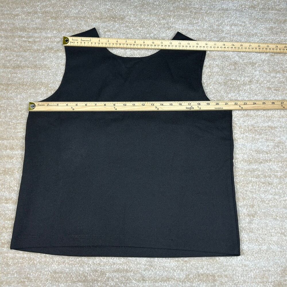 Sara Morgan Tank Top Womens LP Black Sleeveless Beaded Embellished Shell Classic - Picture 8 of 8